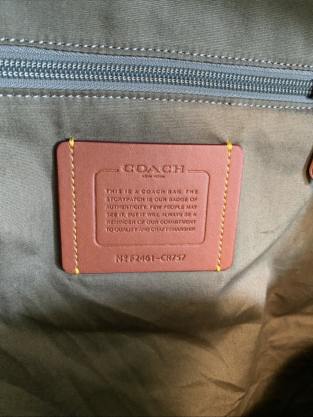 COACH  Hall Backpack In Army Green Leather MSRP $495 NWT Unisex - Picture 7 of 15